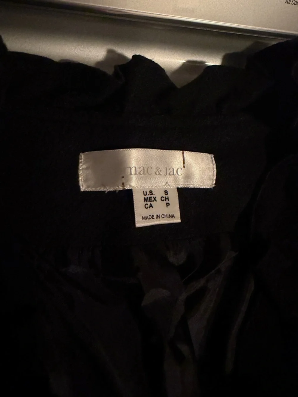 mac & jac Black Ruffle wool Jacket - Picture 2 of 6